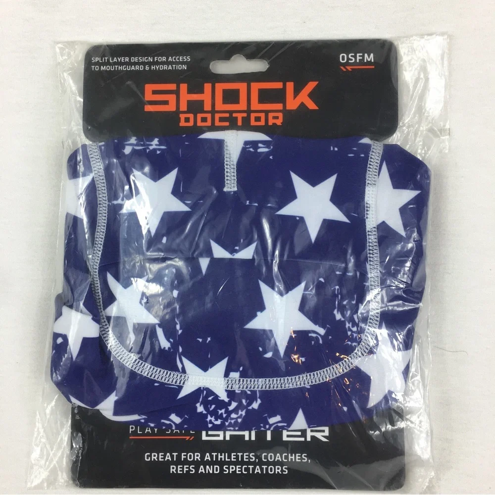 Shock Doctor Play safe Adult Cold Weather Neck gaiter Face Cover American flag